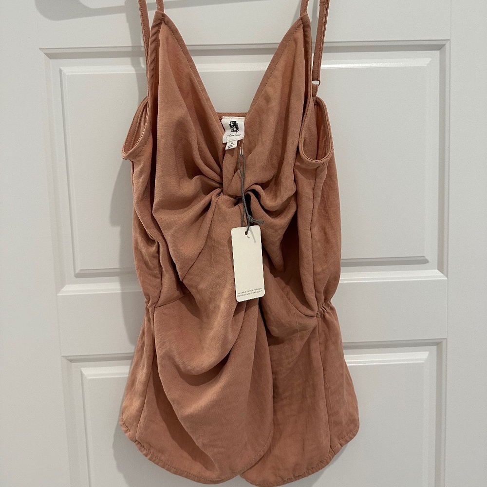 Tan Ruched cami